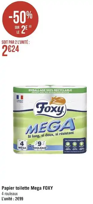 Géant Casino Foxy essuie-tout méga blanc offre