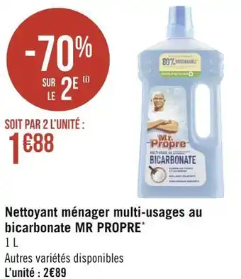 Géant Casino Mr propre nettoyant ménager multi-usages au bicarbonate * offre