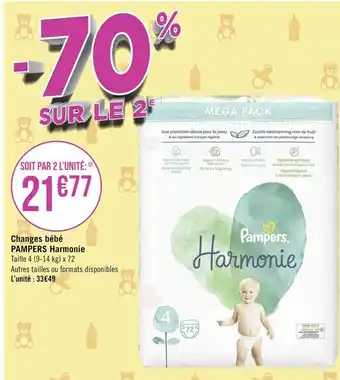 Pampers culottes bébé harmonie