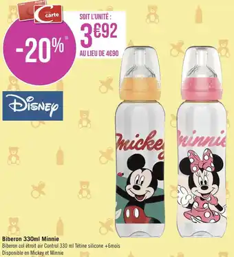 Géant Casino Disney biberon 330ml minnie offre