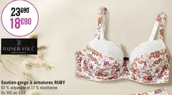 Baiser vole soutien-gorge à armatures ruby