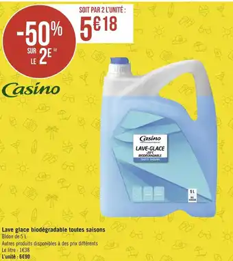 Géant Casino Casino lave glace biodégradable toutes saisons offre