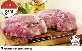 Géant Casino Porc rouelle de jambon avec os offre
