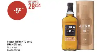 Géant Casino Jura scotch whisky 10 ans 40% vol. offre