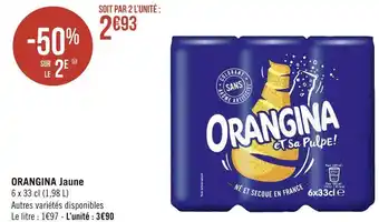 Géant Casino Orangina orangina jaune offre