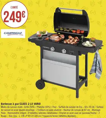 Géant Casino Campingaz barbecue à gaz class 2 lx vario offre