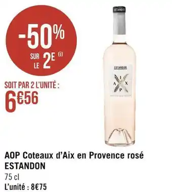Géant Casino Estandon aop coteaux d’aix en provence rosé offre