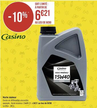 Géant Casino Casino huile moteur offre