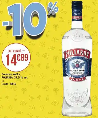 Géant Casino Poliakov premium vodka 37,5 % vol. offre