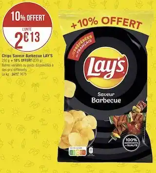 Géant Casino Lay’s chips saveur barbecue offre
