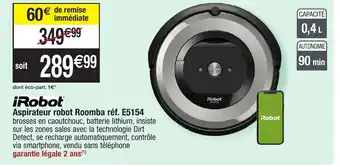 Migros Aspirateur robot roomba offre