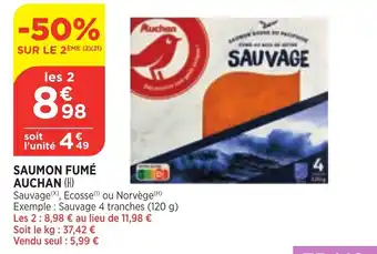 Bi1 Saumon fumé auchan offre