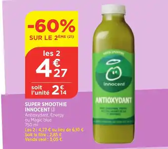Bi1 Super smoothie innocent offre
