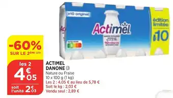 Bi1 Actimel danone offre
