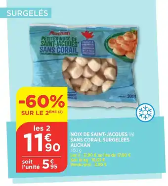 Bi1 Noix de saint-jacques sans corail surgelees auchan offre