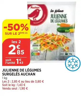 Julienne de légumes surgelés auchan