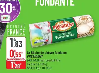 G20 La bûche de chèvre​ fondante offre