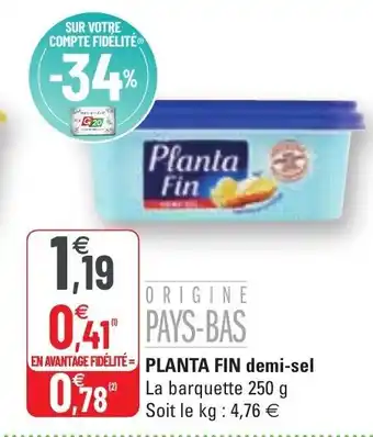 G20 Planta fin demi-sel offre