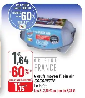 G20 6 Œufs moyen plein air offre