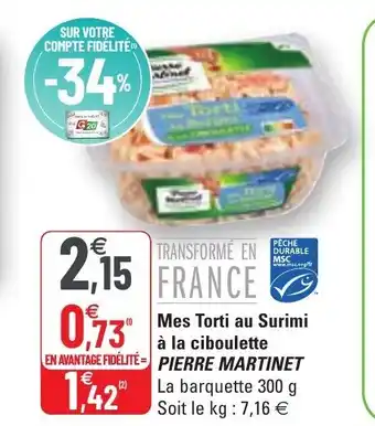 G20 Mes torti au surimi offre