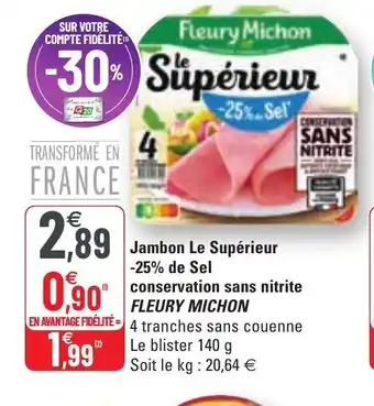 G20 Jambon Le Supérieur offre