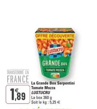 G20 La Grande Box Serpentini Tomate Mozza offre