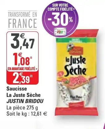 Saucisse La Juste Sèche