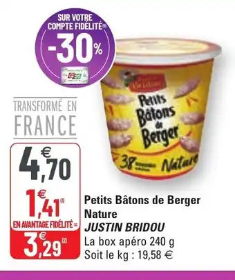 G20 Petits Bâtons de Berger Nature offre