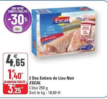 G20 2 Dos Entiers de Lieu Noir offre