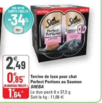 G20 Terrine de luxe pour chat Perfect Portions au Saumon offre