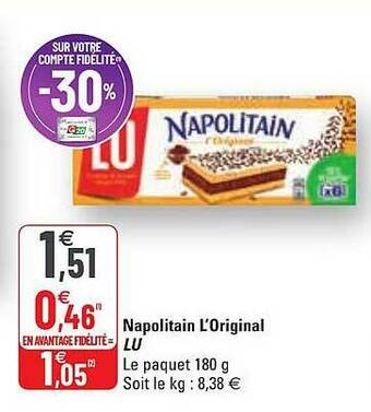 G20 Napolitain L'original Lu offre