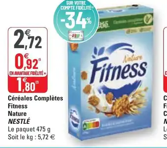 G20 Céréales Complètes Fitness Nature offre