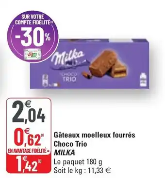 Gâteaux Moelleux Fourrés Choco Trio