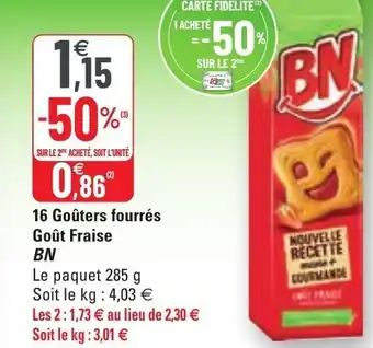 G20 16 Goûters Fourrés Goût Fraise offre