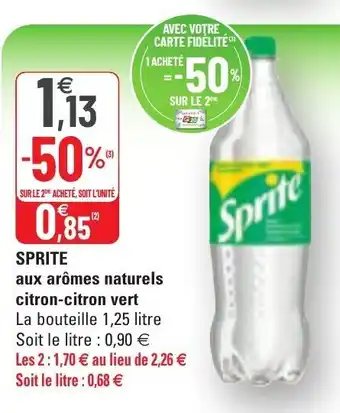 G20 Sprite Aux Arômes Naturels offre