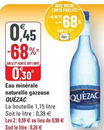 G20 Eau Minérale Naturelle Gazeuse offre