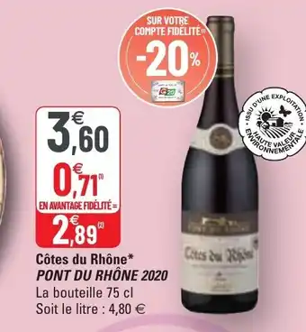 G20 Côtes Du Rhône offre