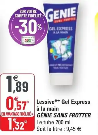G20 Lessive Gel Express offre