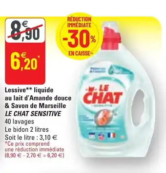 G20 Lessive Liquide Au Lait d'Amande Douce offre