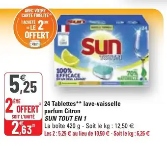 G20 24 Tablettes Lave-Vaisselle Parfum Citron offre