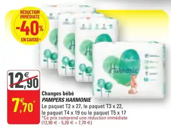 G20 Changes Bébé Pampers Harmonie offre