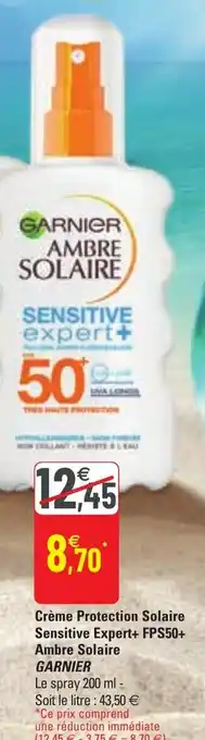 G20 Crème Protection Solaire Sensitive Expert+ FPS50 offre