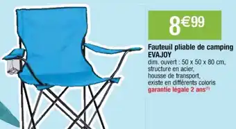 Cora x Carrefour Fauteuil Pliable De Camping offre