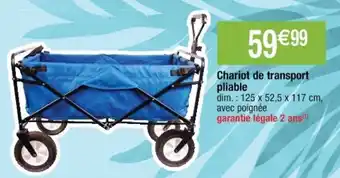 Cora x Carrefour Chariot De Trasport Pliable offre