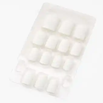 Claire's Faux ongles autocollants bouts carrés blancs mats - lot de 24 offre