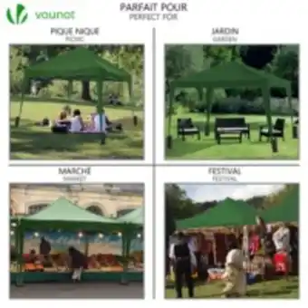 E.Leclerc Brico Tonnelle de jardin 3x3m pliable verte avec sac de transport offre