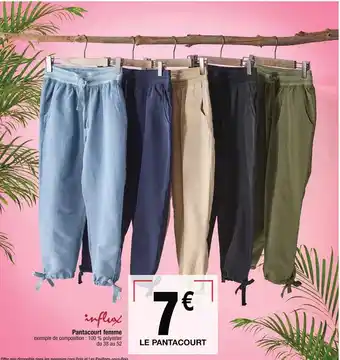 Cora x Carrefour Pantacourt Femme offre