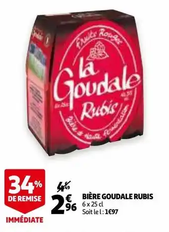 Auchan Bière goudale rubis offre