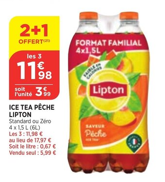Bi1 LIPTON ice tea pêche offre