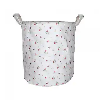 Bouchara Panier à linge motif fleurs et fruits offre